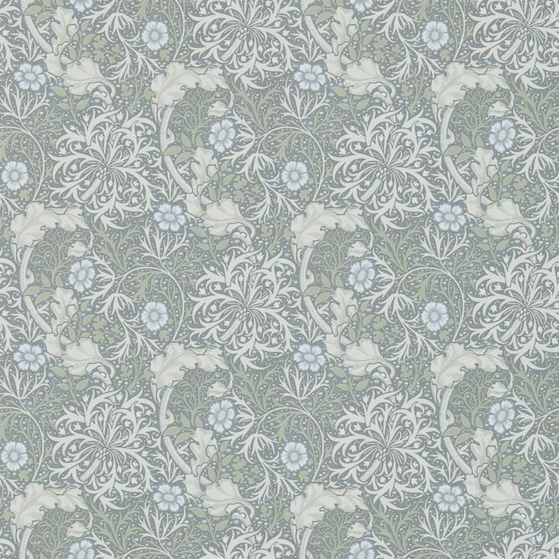 Morris Seaweed Wallpaper Silver/Ecru