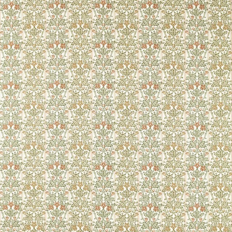 Oak & Blossom Fabric Chestnut/Primrose