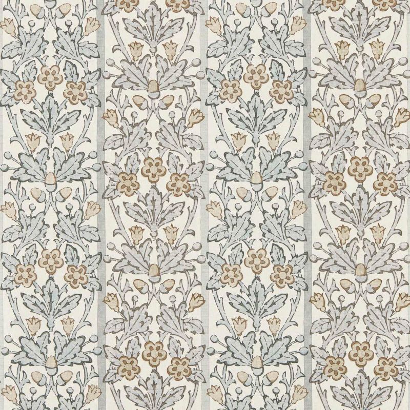 Oak & Blossom Wallpaper Mineral Blue/Linen