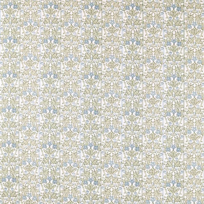 Oak & Blossom Fabric Thyme/Woad