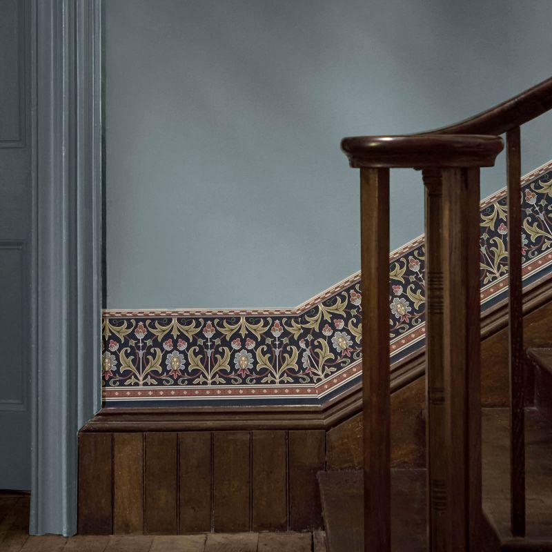 Ornamental Frieze Wallpaper Indigo/Thyme