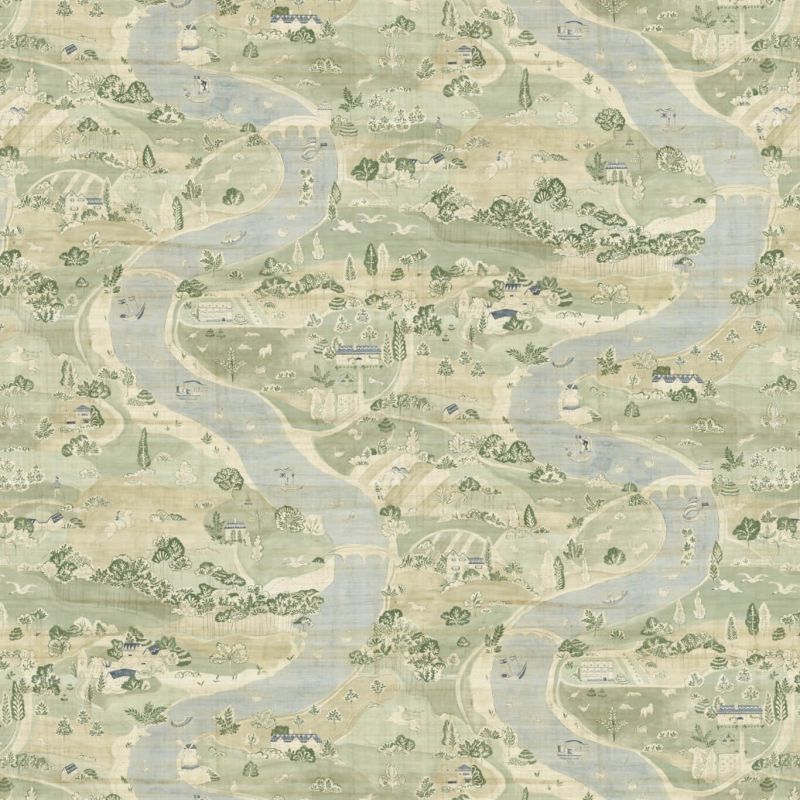 Papyrus River Wallpaper Green Fields