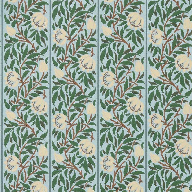 Peony Trellis Wallpaper Soft Blue/Nettle