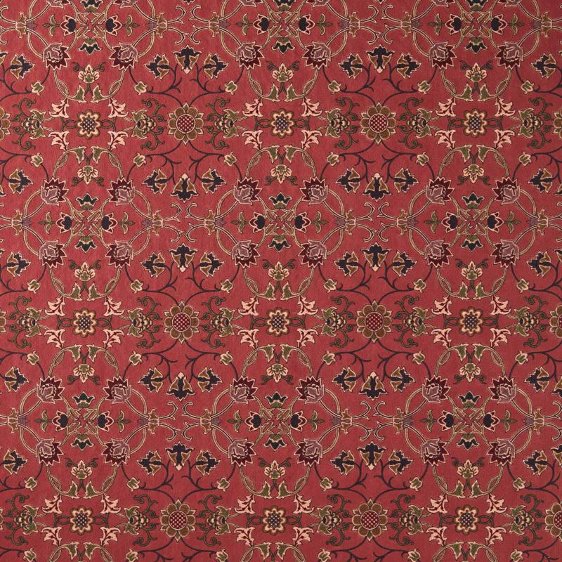 Persian Scroll Embroidery Fabric Plum