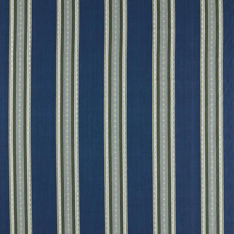 Pimlico Stripe Fabric Indigo/Forest