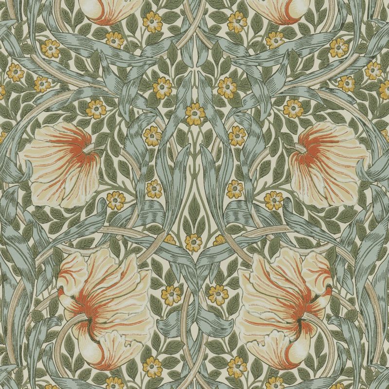 Pimpernel Wallpaper Bayleaf/Chalk