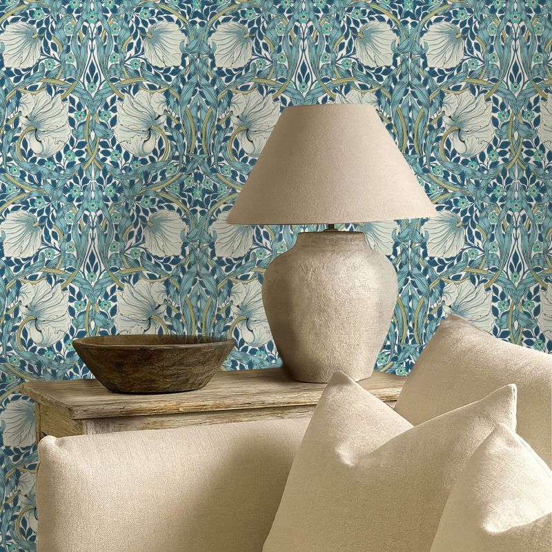 Pimpernel Wallpaper Cobalt/Mineral