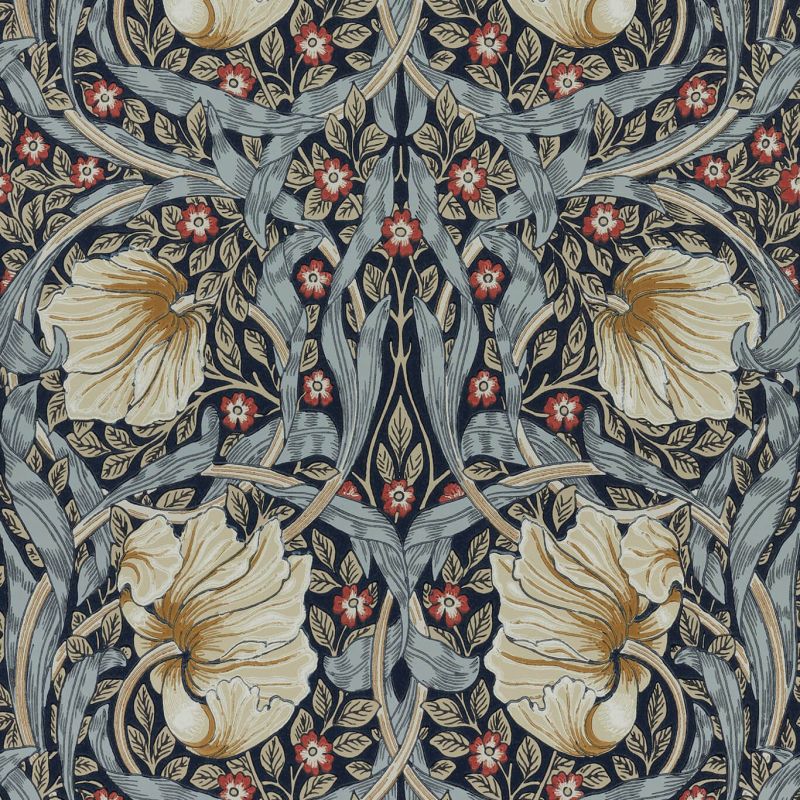 Pimpernel Wallpaper Indigo/Hemp