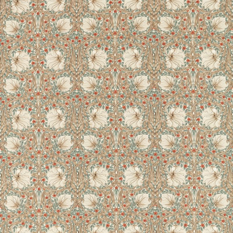 Pimpernel Fabric Linen/Coral