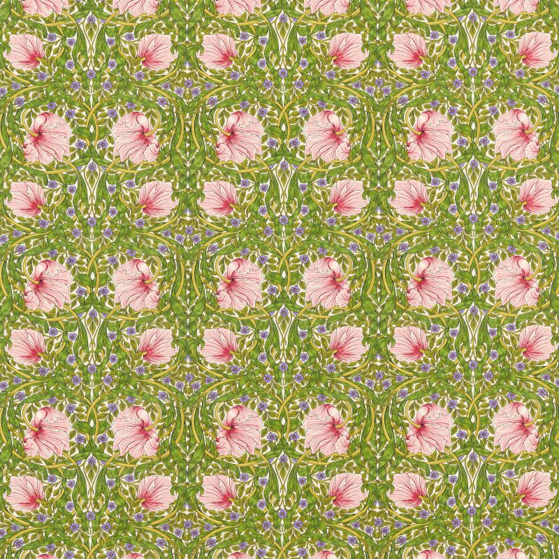 Pimpernel Fabric Sap Green/Strawberry