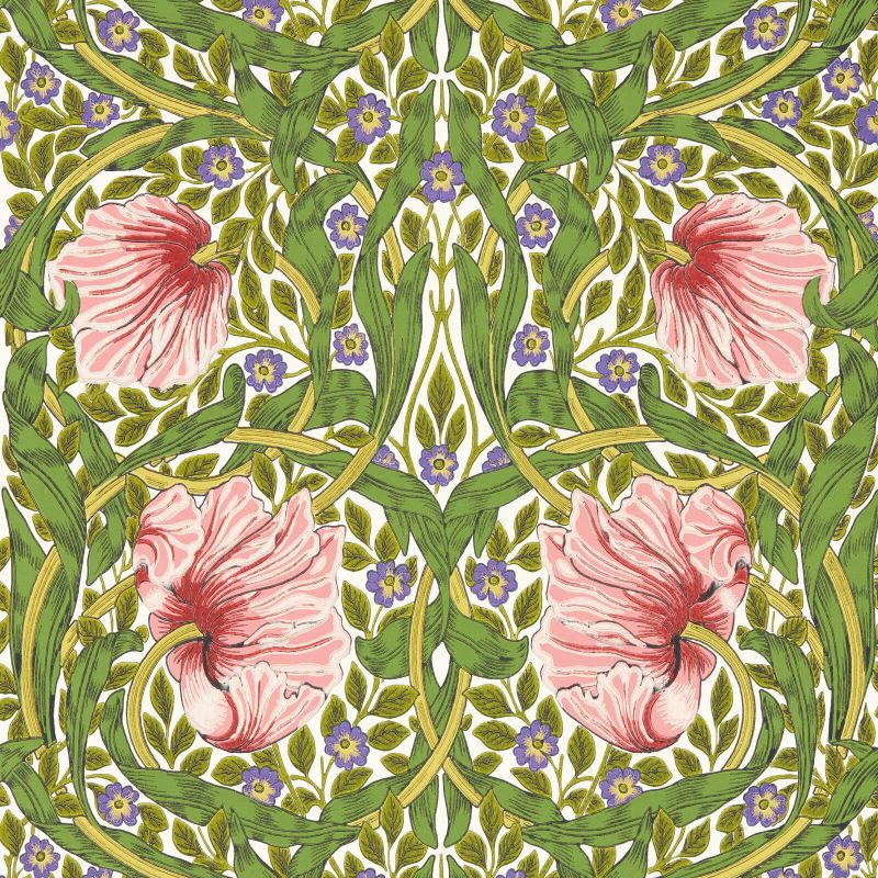 Pimpernel Wallpaper Sap Green/Strawberry