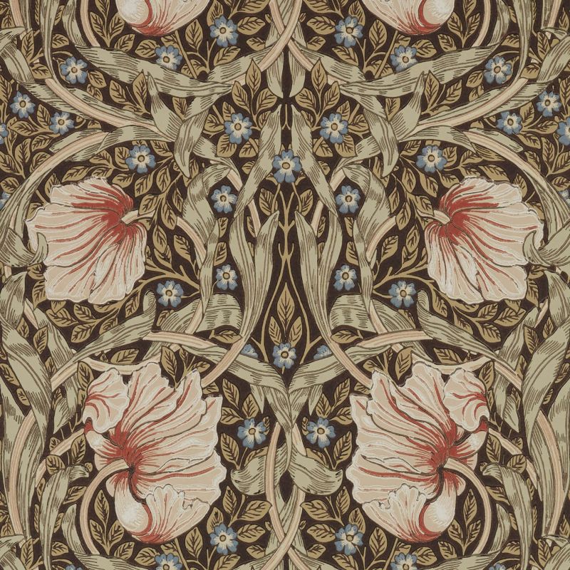 Pimpernel Wallpaper Walnut/Sage