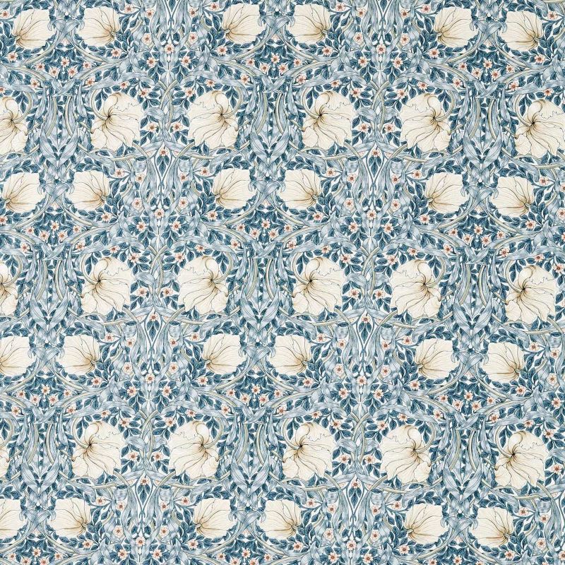 Pimpernel Wide Width Fabric Light Blue/Coral