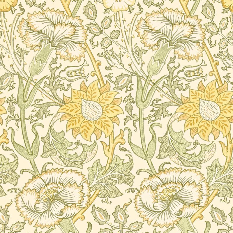Pink & Rose Wallpaper Cowslip/Fennel