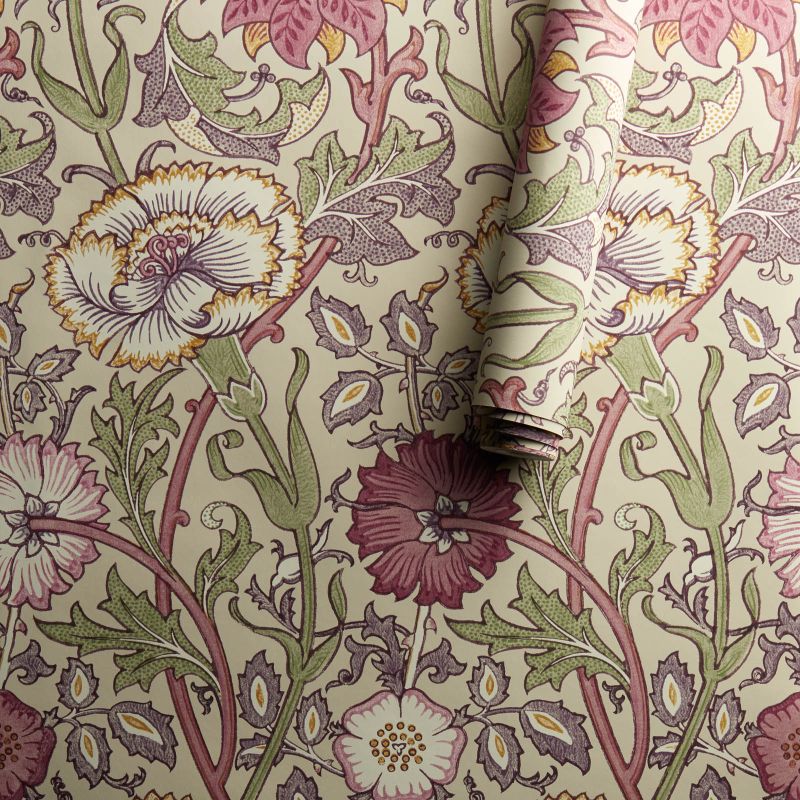 Pink & Rose Wallpaper Manilla/White