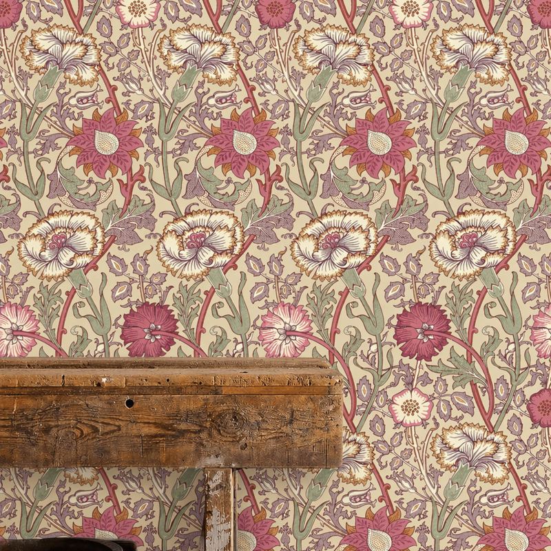 Pink & Rose Wallpaper Manilla/White