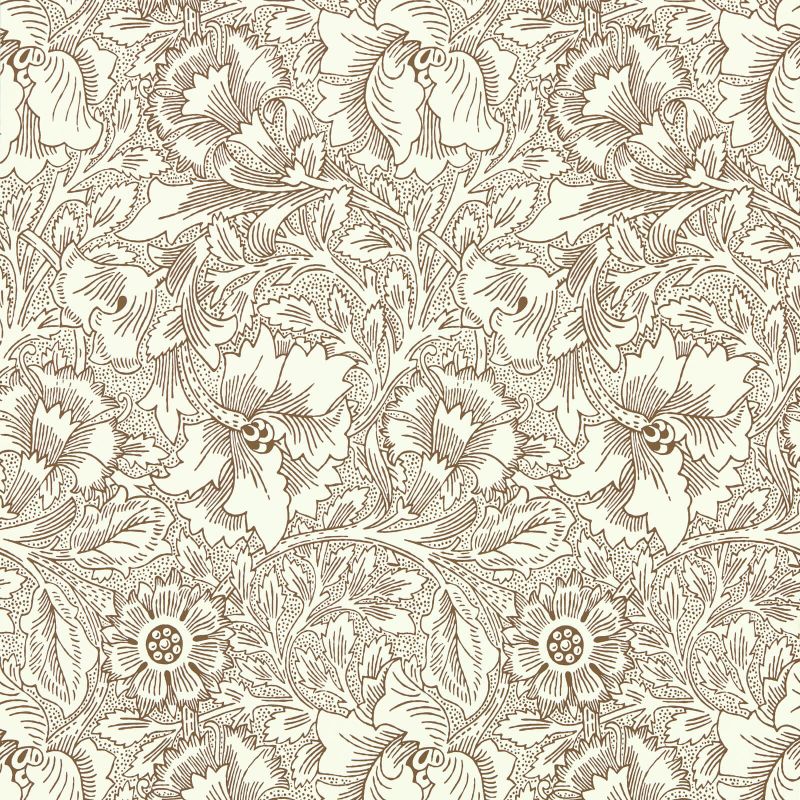 Poppy Wallpaper Cream/Chocolate