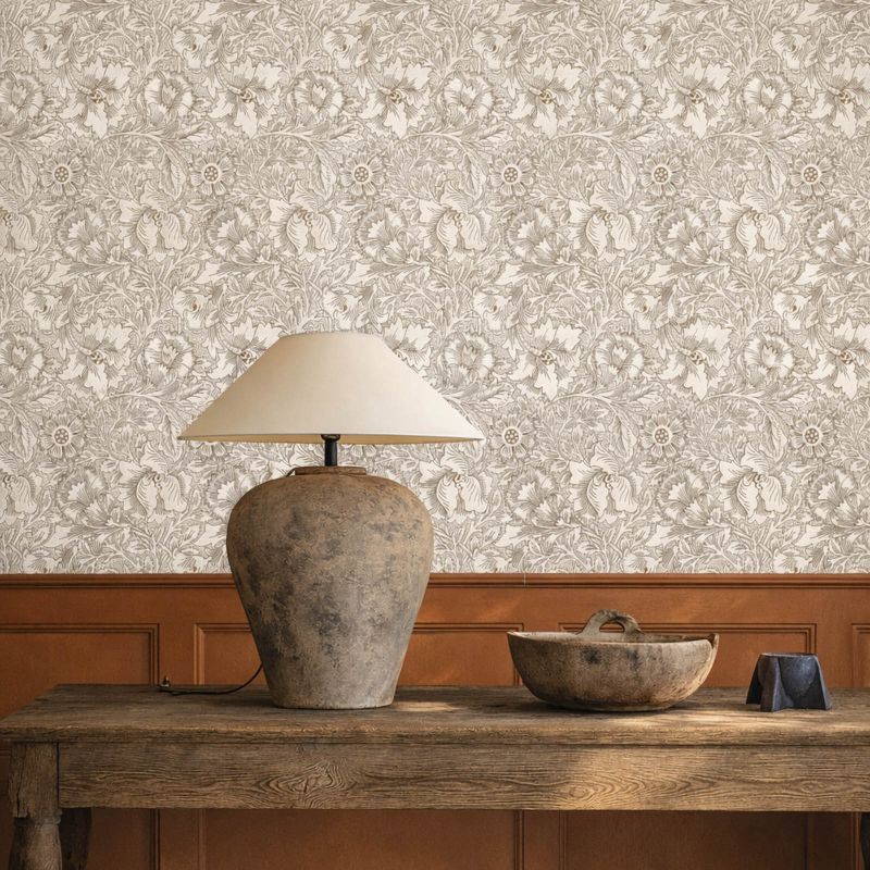 Poppy Wallpaper Cream/Chocolate