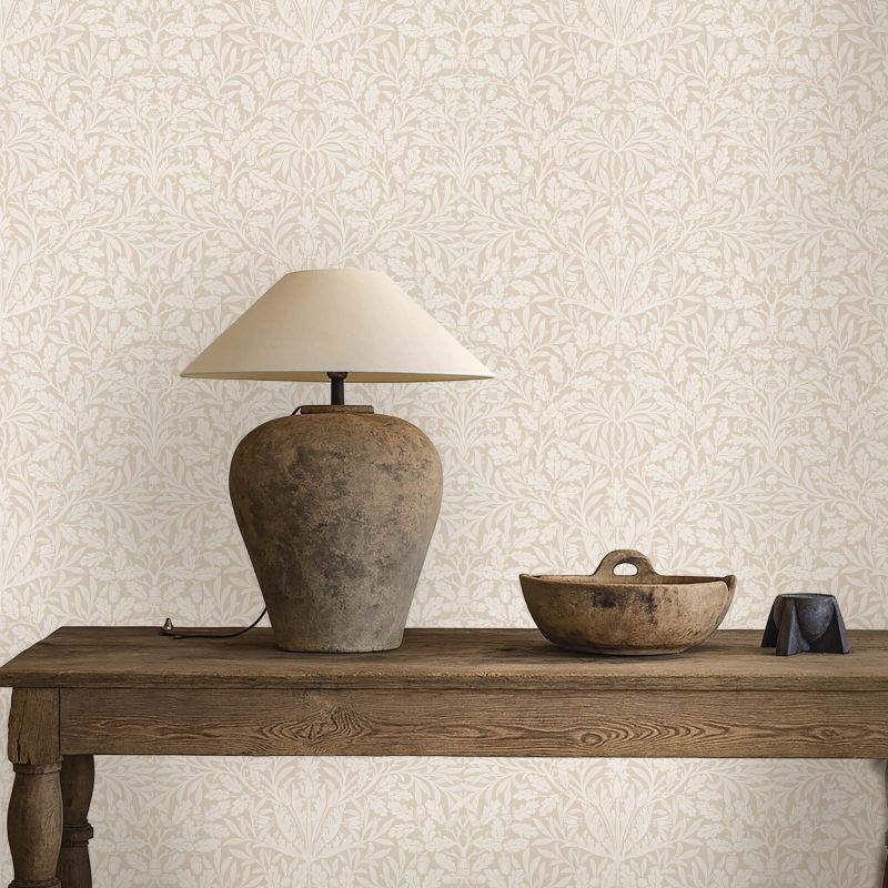 Pure Acorn Wallpaper Linen/Ecru