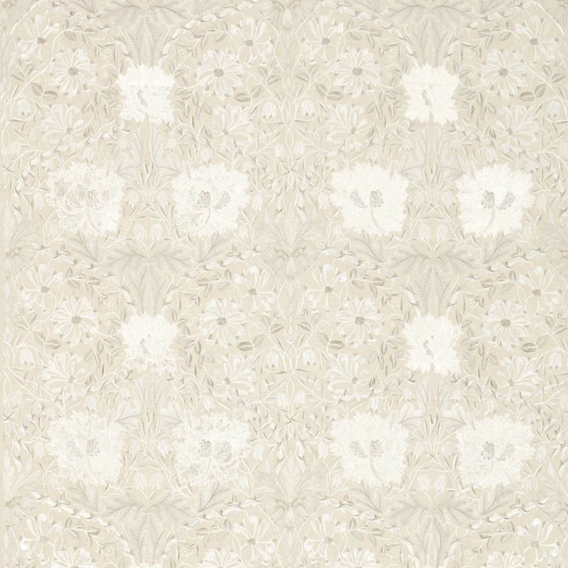 Pure Honeysuckle & Tulip Embroidery Fabric Linen