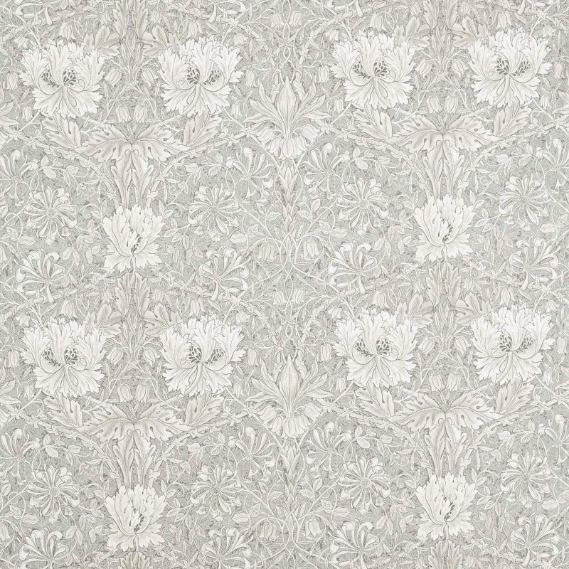 Pure Honeysuckle & Tulip Wide Width Fabric Soft Mint/Grey