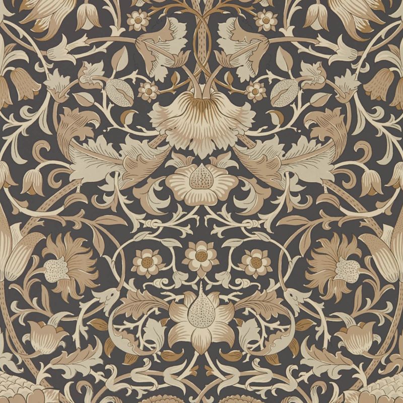 Pure Lodden Wallpaper Charcoal/Gold