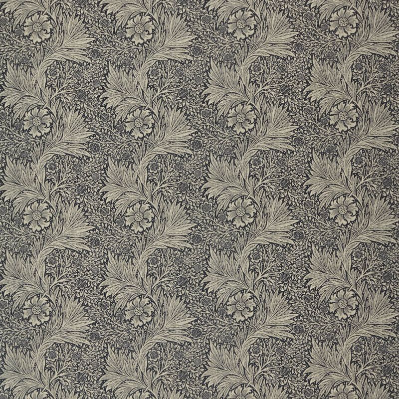 Pure Marigold Print Fabric Black Ink
