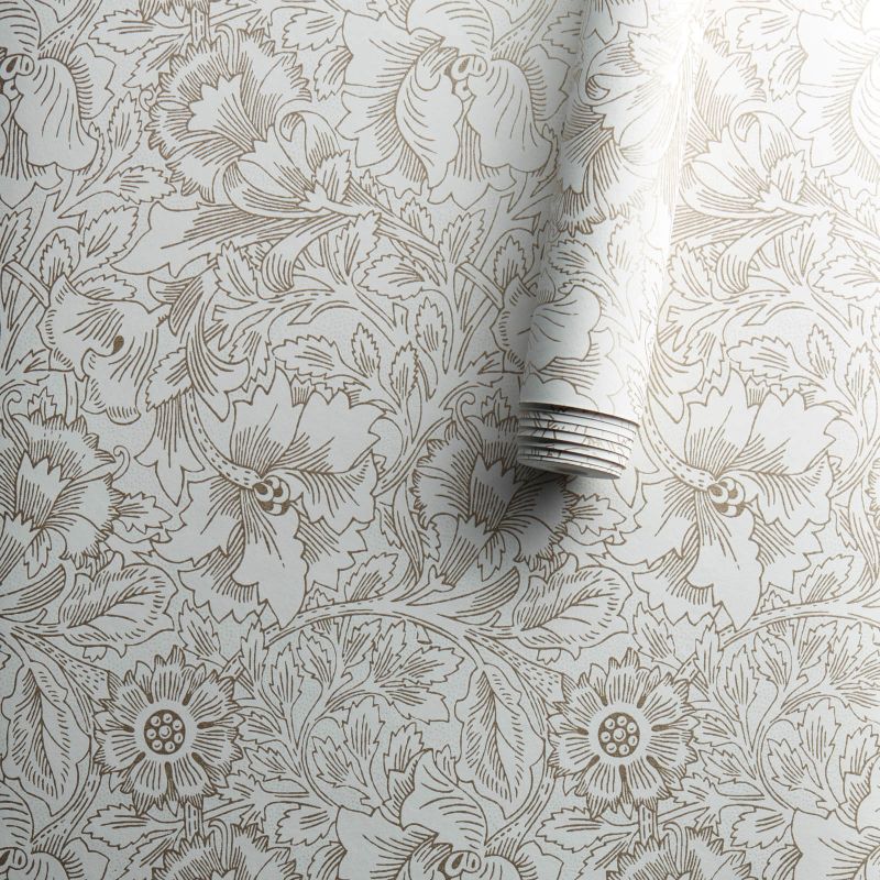 Pure Poppy Wallpaper Cream/Gold