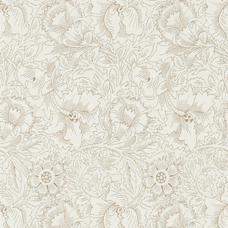 Pure Poppy Wallpaper Cream/Gold