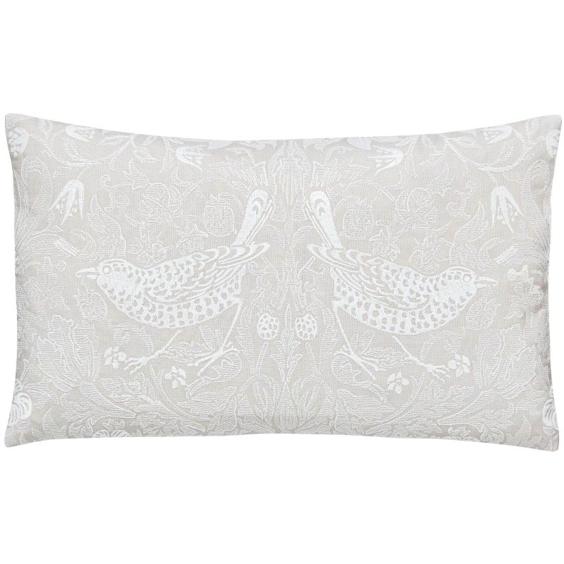 Pure Strawberry Thief Cushion, Pebble Pebble