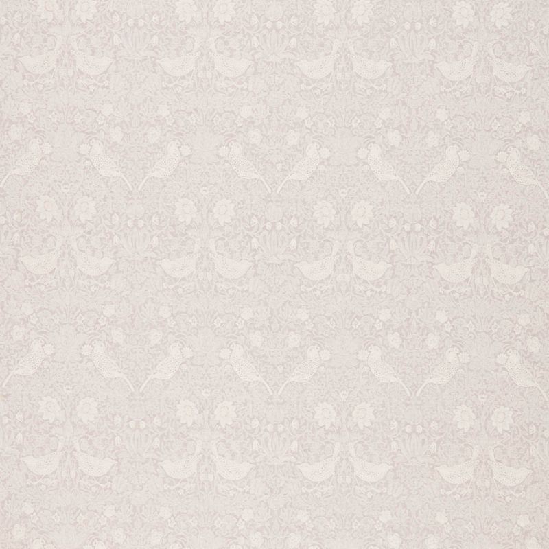 Pure Strawberry Thief Embroidery Fabric Pebble