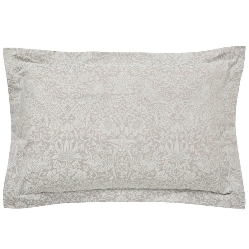 Pure Strawberry Thief Oxford Pillow Case, Pebble Pebble