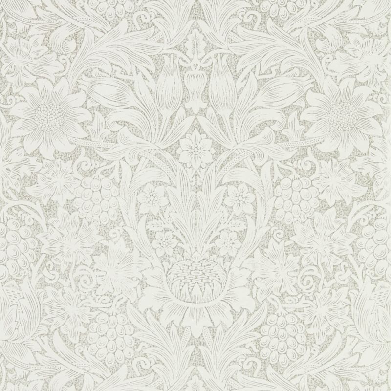 Pure Sunflower Wallpaper Chalk/Silver