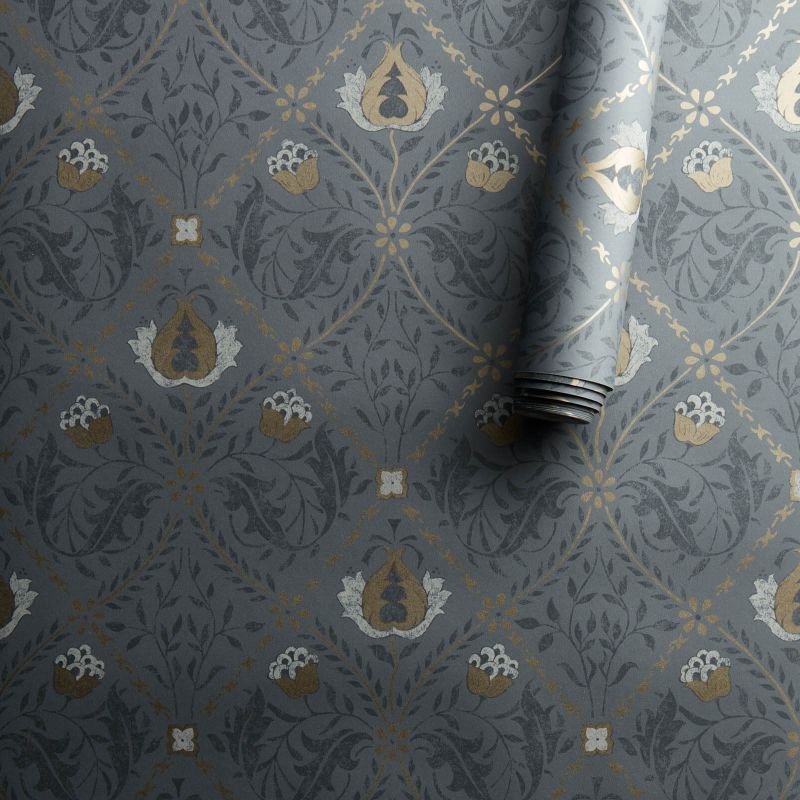 Pure Trellis Wallpaper Black Ink