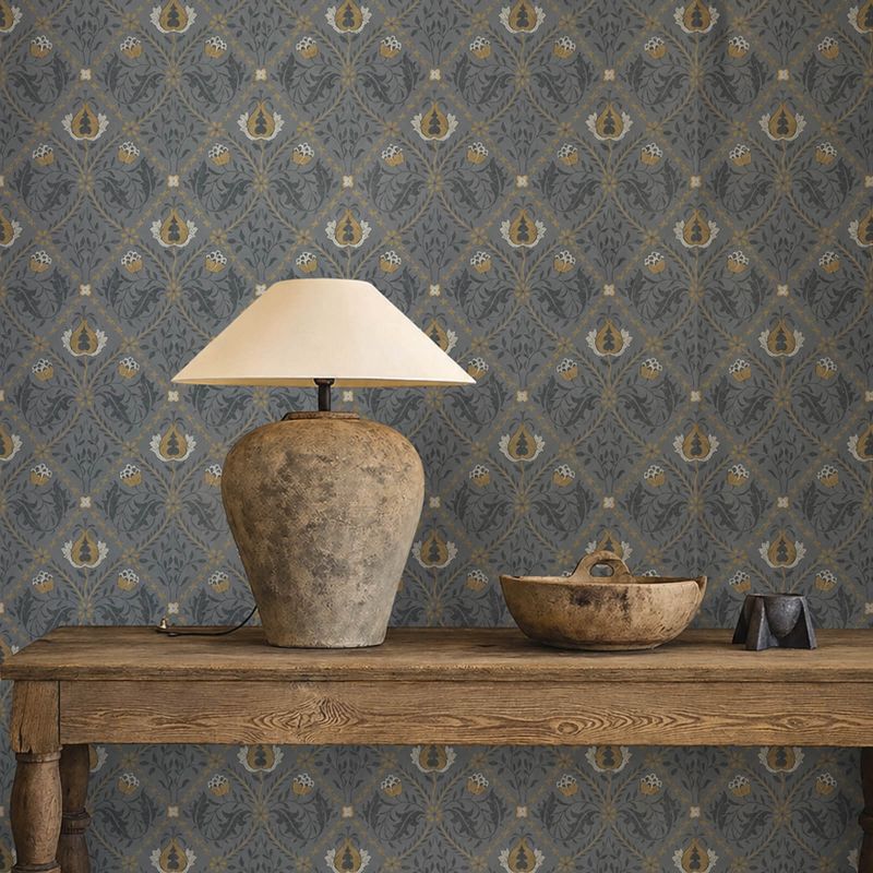 Pure Trellis Wallpaper Black Ink