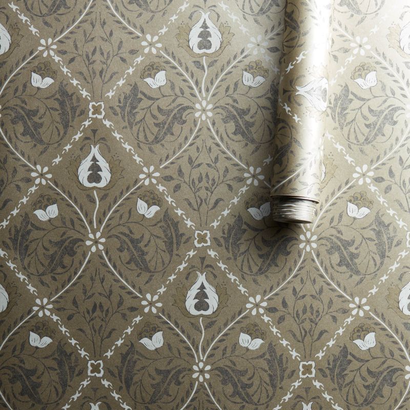 Pure Trellis Wallpaper Gold