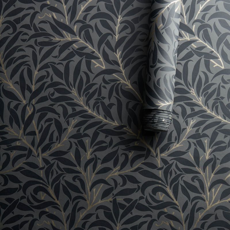 Pure Willow Boughs Wallpaper Charcoal/Black