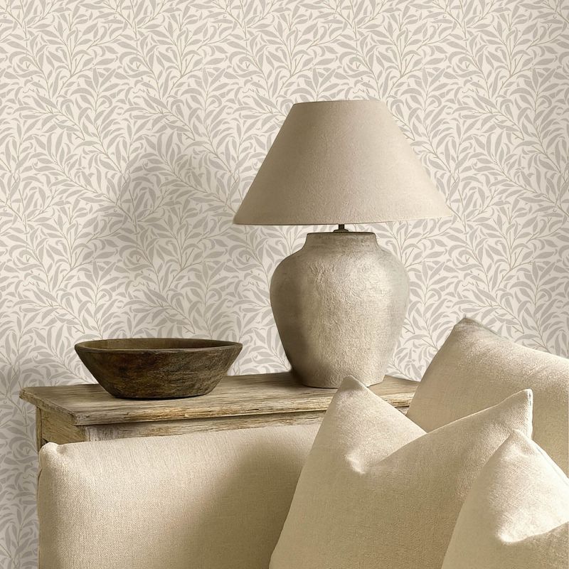 Pure Willow Boughs Wallpaper Ecru/Silver