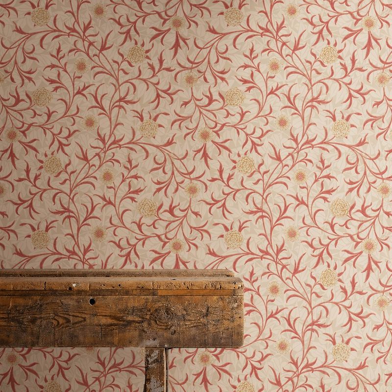 Scroll Wallpaper Light Brick/Buff