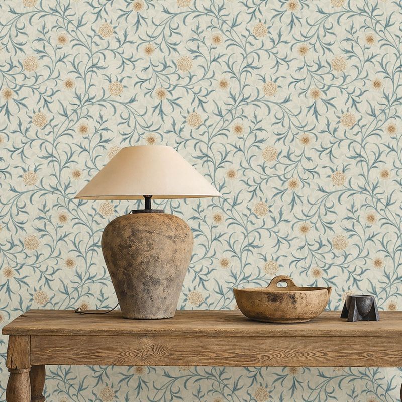 Scroll Wallpaper Loden/Slate