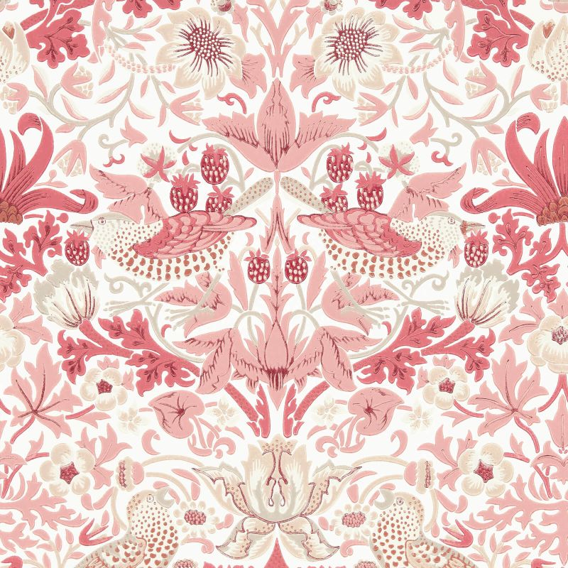Simply Strawberry Thief Wallpaper Madder