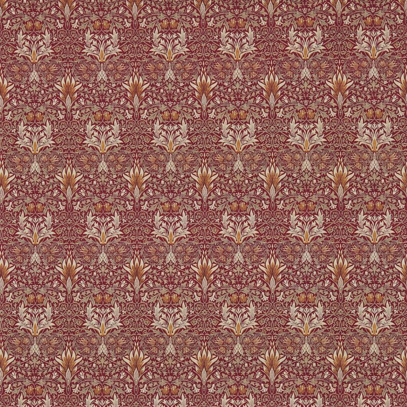 Snakeshead Fabric Claret/Gold