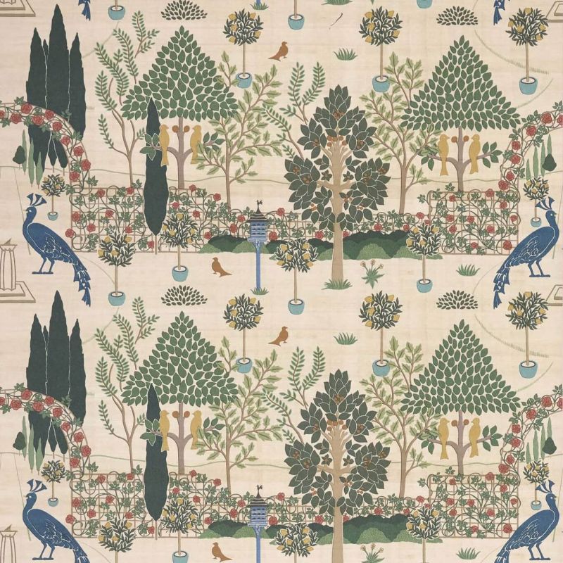Squire's Topiary Wallpaper Peacock