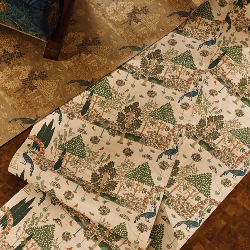 Squire's Topiary Wallpaper Peacock