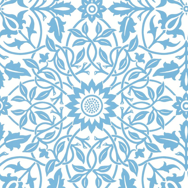 St James Ceiling Wallpaper China Blue