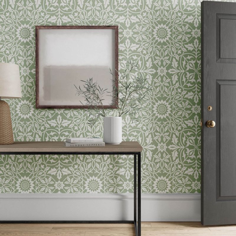 St James Ceiling Wallpaper Willow