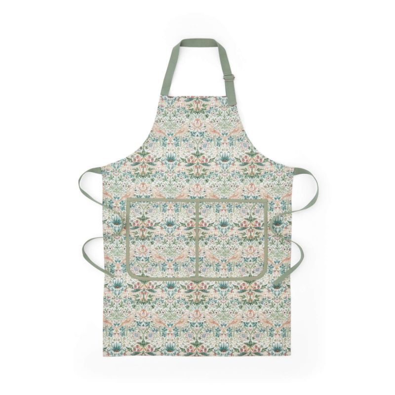 Strawberry Thief Apron, Cochineal/Willow Cochineal/Willow