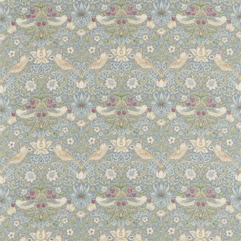 Strawberry Thief Fabric Slate/Vellum