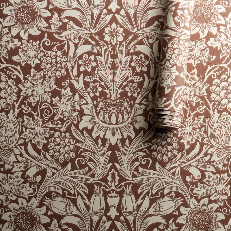 Sunflower Wallpaper Chocolate/Cream