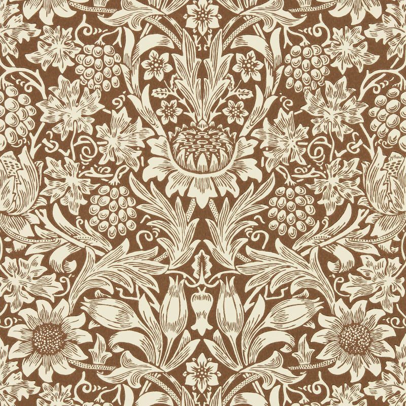 Sunflower Wallpaper Chocolate/Cream